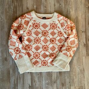 American Eagle Lambswool Hand Knit Sweater XL Vintage
